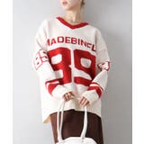 ナンバリングジャガードＶネックニット | SpRay | 詳細画像10 