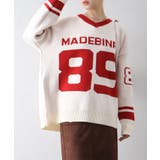 ナンバリングジャガードＶネックニット | SpRay | 詳細画像12 