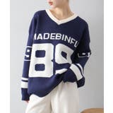 ナンバリングジャガードＶネックニット | SpRay | 詳細画像17 