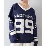 ナンバリングジャガードＶネックニット | SpRay | 詳細画像18 