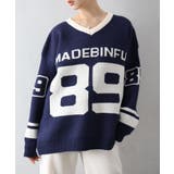 ナンバリングジャガードＶネックニット | SpRay | 詳細画像19 