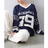 ナンバリングジャガードＶネックニット | SpRay | 詳細画像21 