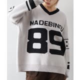 ナンバリングジャガードＶネックニット | SpRay | 詳細画像4 