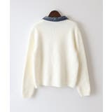 デニム衿ジップニットカーディガン | SpRay | 詳細画像11 