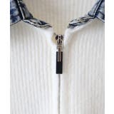 デニム衿ジップニットカーディガン | SpRay | 詳細画像13 