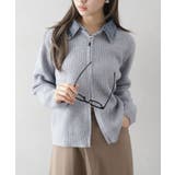 デニム衿ジップニットカーディガン | SpRay | 詳細画像24 