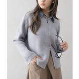 デニム衿ジップニットカーディガン | SpRay | 詳細画像26 