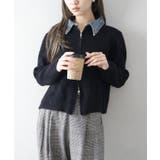 デニム衿ジップニットカーディガン | SpRay | 詳細画像38 