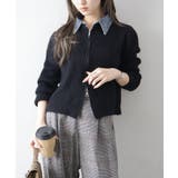 デニム衿ジップニットカーディガン | SpRay | 詳細画像40 