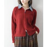 デニム衿ジップニットカーディガン | SpRay | 詳細画像41 