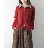 デニム衿ジップニットカーディガン | SpRay | 詳細画像44 