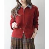 デニム衿ジップニットカーディガン | SpRay | 詳細画像45 