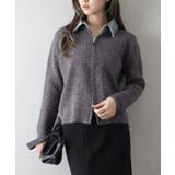 デニム衿ジップニットカーディガン | SpRay | 詳細画像49 