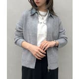 デニム衿ジップニットカーディガン | SpRay | 詳細画像58 