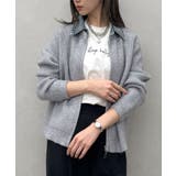 デニム衿ジップニットカーディガン | SpRay | 詳細画像59 