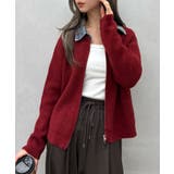 デニム衿ジップニットカーディガン | SpRay | 詳細画像61 