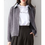 デニム衿ジップニットカーディガン | SpRay | 詳細画像65 