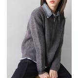 デニム衿ジップニットカーディガン | SpRay | 詳細画像72 