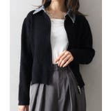 デニム衿ジップニットカーディガン | SpRay | 詳細画像78 