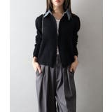 デニム衿ジップニットカーディガン | SpRay | 詳細画像82 