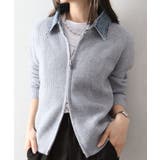 デニム衿ジップニットカーディガン | SpRay | 詳細画像88 