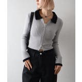 フェザー衿ジップカーディガン | SpRay | 詳細画像4 