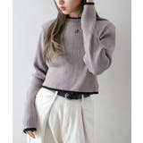 バイカラーリブ刺繍プチハイネックニット | SpRay | 詳細画像33 