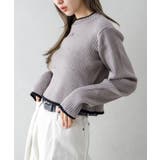 バイカラーリブ刺繍プチハイネックニット | SpRay | 詳細画像34 