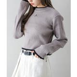 バイカラーリブ刺繍プチハイネックニット | SpRay | 詳細画像35 