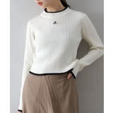 バイカラーリブ刺繍プチハイネックニット | SpRay | 詳細画像41 