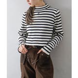 バイカラーリブ刺繍プチハイネックニット | SpRay | 詳細画像44 