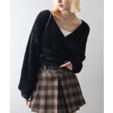 ブラック | フェザーカシュクールニット | SpRay