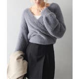 ブルー・グレー | フェザーカシュクールニット | SpRay