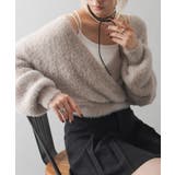 グレイッシュベージュ | フェザーカシュクールニット | SpRay