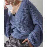 ブルー | フェザーカシュクールニット | SpRay