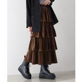 ベロアプリーツティアードロングスカート | SpRay | 詳細画像2 