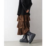 ベロアプリーツティアードロングスカート | SpRay | 詳細画像7 