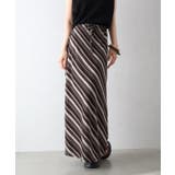 パープル | バイヤスボーダーロングスカート | SpRay