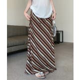 バイヤスボーダーロングスカート | SpRay | 詳細画像3 