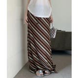 バイヤスボーダーロングスカート | SpRay | 詳細画像5 