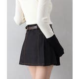 ベルト付きステッチプリーツミニスカート | SpRay | 詳細画像10 