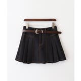 ベルト付きステッチプリーツミニスカート | SpRay | 詳細画像12 