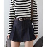 ベルト付きステッチプリーツミニスカート | SpRay | 詳細画像7 