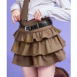 モカ | ベルト付ティアードミニスカート | SpRay