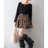 ベルト付きチェックバルーンミニスカート | SpRay | 詳細画像8 