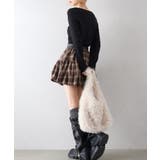 ベルト付きチェックバルーンミニスカート | SpRay | 詳細画像11 