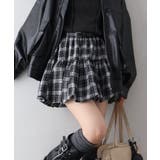 ベルト付きチェックバルーンミニスカート | SpRay | 詳細画像5 