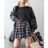 ベルト付きチェックバルーンミニスカート | SpRay | 詳細画像6 