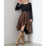 フェイクスウェードフリルヘムスカート | SpRay | 詳細画像2 