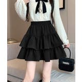 ブラック | ティアードフリルミニスカート | SpRay